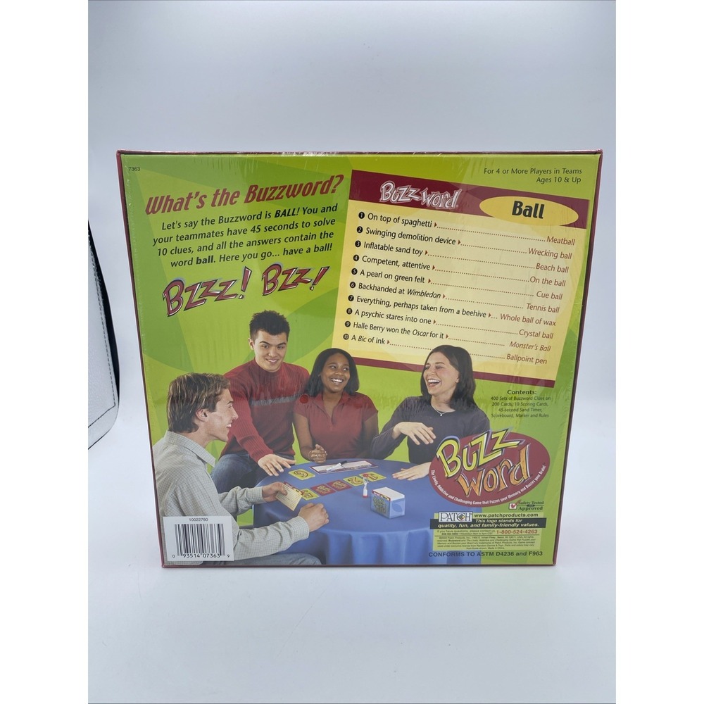 Buzz Word Board Game Family Fun Game By Patch Lively Challenging Sealed 2003 D-4 - Picture 4 of 8